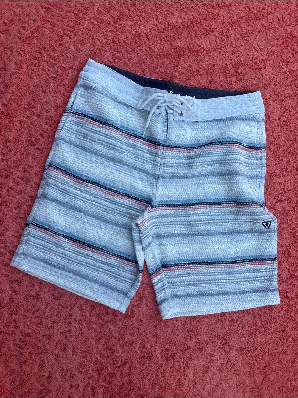 Vissla Boy’s Foghorn Sofa Surfer Striped Swim Trunks / Shorts / XL / 28